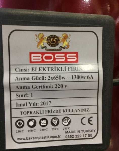 Boss Yuvarlak Çift Tepsili Davul Fırın