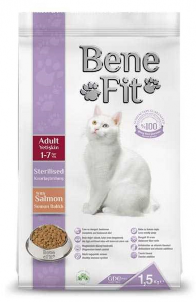 Benefit Sterilised adult Somonlu 1.5 kg Kedi Maması