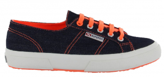 Superga 2750 Jnscotu Blue Orange Fluo Kadın Spor Ayakkabı