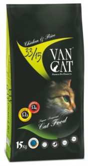 Vancat Adult Tavuk ve Pirinçli 15 kg Kedi Maması