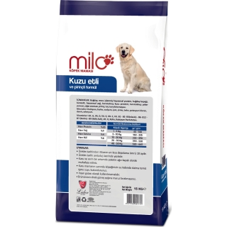 Milo Kuzu Etli ve Pirinçli Adult 15 kg Köpek Maması