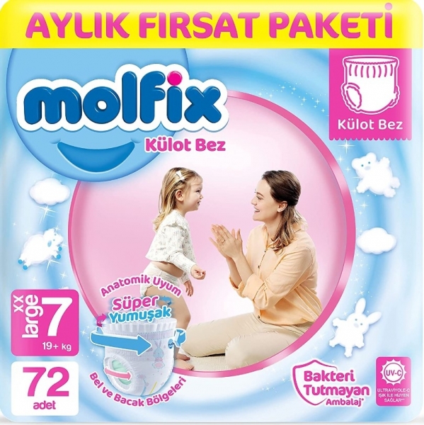 Molfix Külot Bez 7 Beden 27 Adet Bebek Bezi
