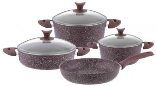 Aksu Legend 7 Parça Granit Tencere ve Tava Seti