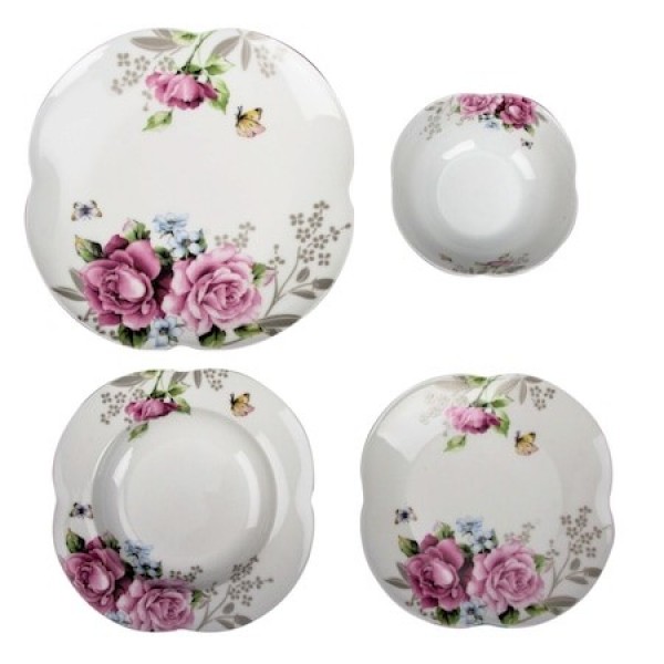 Aryıldız Orient Rose Garden 24 Parça Yemek Takımı