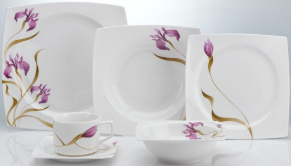 Emsan Elite Bone Lily 84 Parça Yemek Takımı