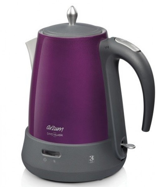 Arzum AR3077 Çaycı Klasik Çay Makinesi (Inox / Mor)