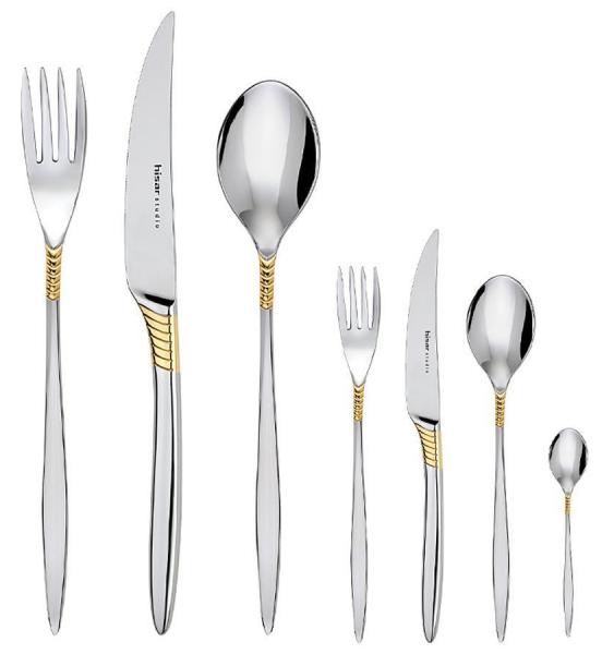 Hisar Mamba Gold 84 Parça Çatal Kaşık Bıçak Takımı
