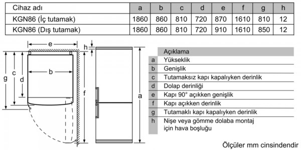 Bosch KGN86HI30N Buzdolabı
