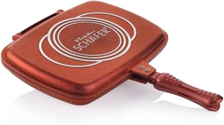 Schafer Granit Kare Double Grill Pan Tava 32 cm