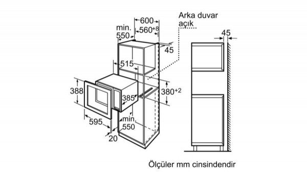 Bosch HMT84M651 Mikrodalga Fırın