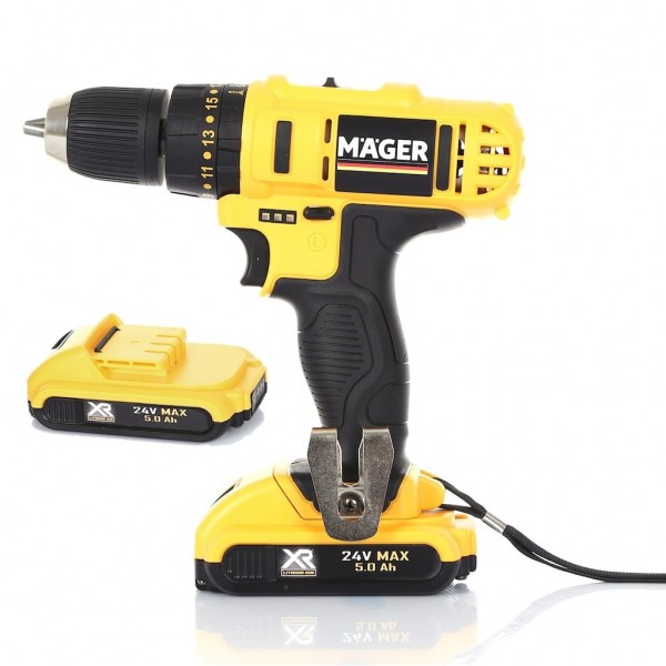 Mager 24 V 5 Ah Darbeli Akülü Matkap