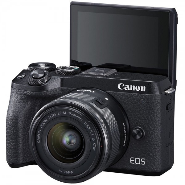 Canon EOS M6 Mark II 15-45mm Aynasız Fotoğraf Makinesi (15-45 mm)