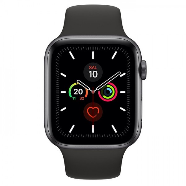 Apple Watch Series 5 (44mm) Uzay Grisi Alüminyum Kasa ve Spor Kordon Akıllı Saat (44 mm)