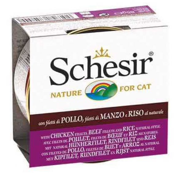 Schesir Tavuklu Ve Sığır Etli Yetişkin 85 gr Kedi Maması
