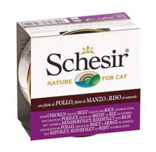Schesir Doğal Tavuk Sığır Etli 85 gr Kedi Maması