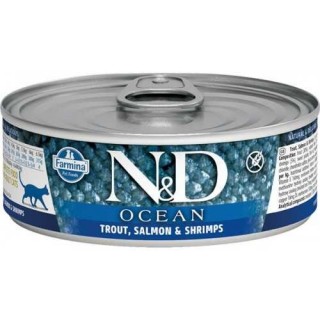 N&D Ocean Alabalık Somon ve Karidesli 80 gr Kedi Maması