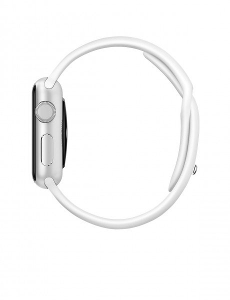 Apple Watch Sport (38 mm) Gümüş Rengi Alüminyum Kasa ve Beyaz Spor Kordon Akıllı Saat