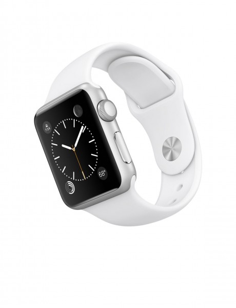 Apple Watch Sport (38 mm) Gümüş Rengi Alüminyum Kasa ve Beyaz Spor Kordon Akıllı Saat