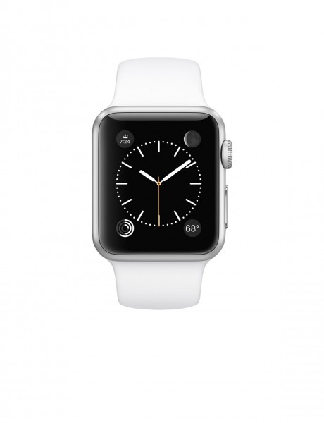Apple Watch Sport (38 mm) Gümüş Rengi Alüminyum Kasa ve Beyaz Spor Kordon Akıllı Saat