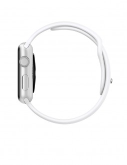 Apple Watch Sport (42 mm) Gümüş Rengi Alüminyum Kasa ve Beyaz Spor Kordon Akıllı Saat