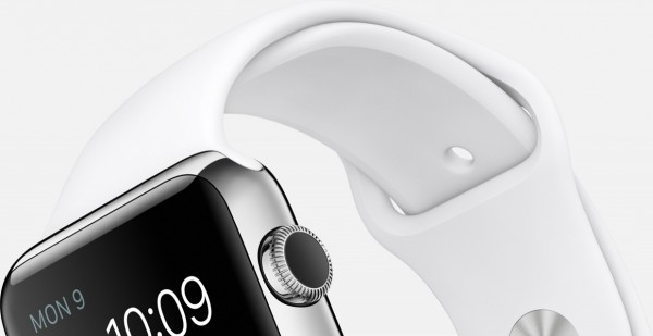 Apple Watch (38 mm) Paslanmaz Çelik Kasa ve Beyaz Spor Kordon Akıllı Saat