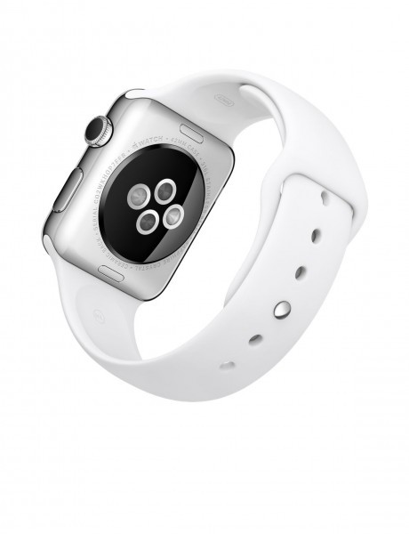 Apple Watch (42 mm) Paslanmaz Çelik Kasa ve Beyaz Spor Kordon Akıllı Saat