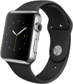 Apple Watch (42 mm) Paslanmaz Çelik Kasa ve Siyah Spor Kordon