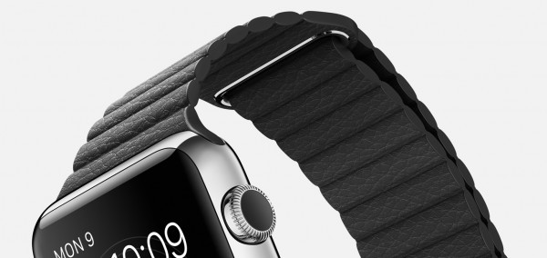 Apple Watch (42 mm) Paslanmaz Çelik Kasa ve Siyah Deri Loop Akıllı Saat