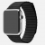 Apple Watch (42 mm) Paslanmaz Çelik Kasa ve Siyah Deri Loop Akıllı Saat