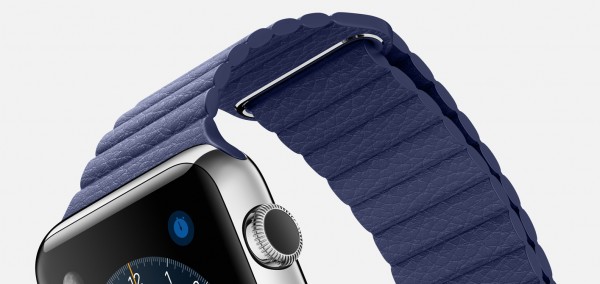 Apple Watch (42 mm) Paslanmaz Çelik Kasa ve Gece Mavisi Deri Loop Akıllı Saat