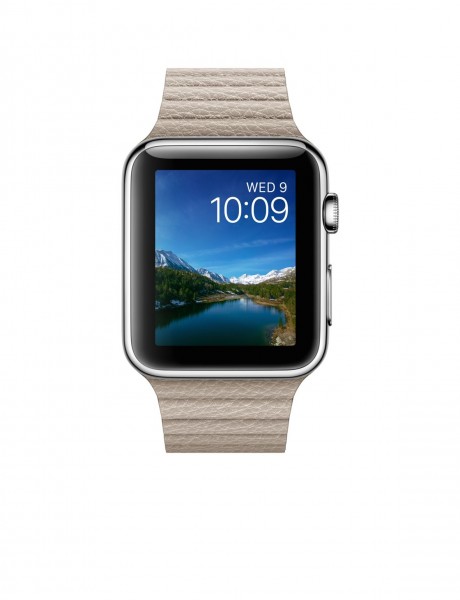 Apple Watch (42 mm) Paslanmaz Çelik Kasa ve Taş Rengi Deri Loop Akıllı Saat