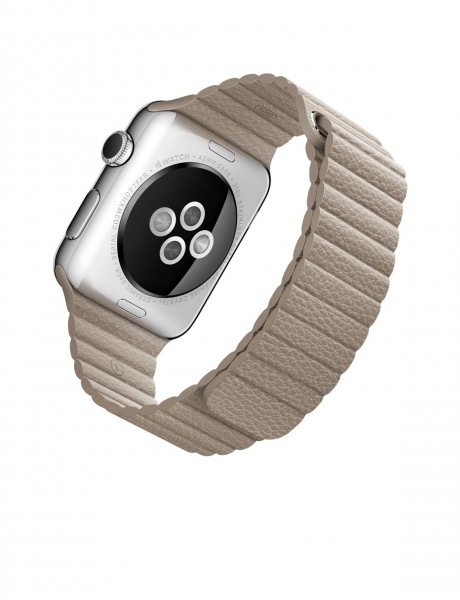 Apple Watch (42 mm) Paslanmaz Çelik Kasa ve Taş Rengi Deri Loop Akıllı Saat