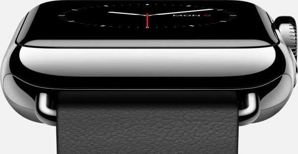 Apple Watch (38 mm) Paslanmaz Çelik Kasa ve Modern Tokalı Siyah Kayış Akıllı Saat