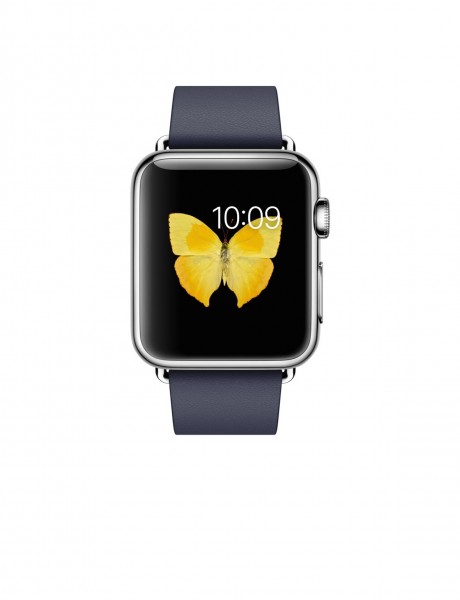 Apple Watch (38 mm) Paslanmaz Çelik Kasa ve Modern Tokalı Gece Mavisi Kayış Akıllı Saat