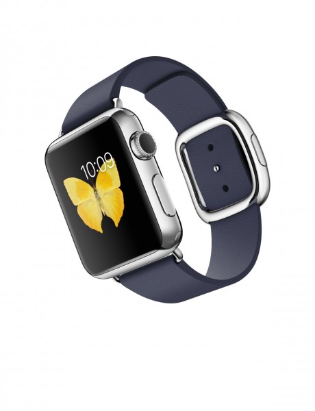 Apple Watch (38 mm) Paslanmaz Çelik Kasa ve Modern Tokalı Gece Mavisi Kayış Akıllı Saat