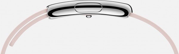 Apple Watch (38 mm) Paslanmaz Çelik Kasa ve Modern Tokalı Açık Pembe Kayış (Small) Akıllı Saat