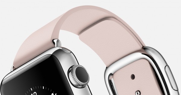 Apple Watch (38 mm) Paslanmaz Çelik Kasa ve Modern Tokalı Açık Pembe Kayış (Small) Akıllı Saat