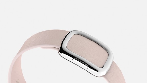 Apple Watch (38 mm) Paslanmaz Çelik Kasa ve Modern Tokalı Açık Pembe Kayış (Small) Akıllı Saat