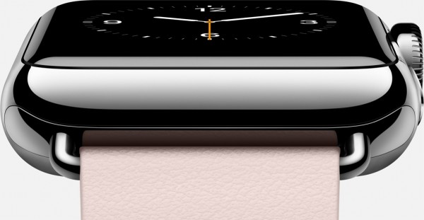 Apple Watch (38 mm) Paslanmaz Çelik Kasa ve Modern Tokalı Açık Pembe Kayış (Small) Akıllı Saat