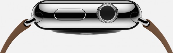 Apple Watch (38 mm) Paslanmaz Çelik Kasa ve Modern Tokalı Kahverengi Kayış Akıllı Saat