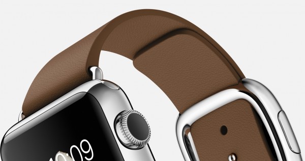 Apple Watch (38 mm) Paslanmaz Çelik Kasa ve Modern Tokalı Kahverengi Kayış Akıllı Saat