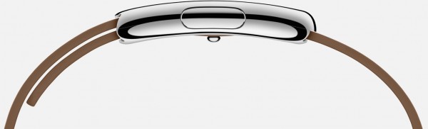 Apple Watch (38 mm) Paslanmaz Çelik Kasa ve Modern Tokalı Kahverengi Kayış Akıllı Saat