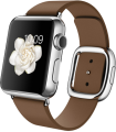 Apple Watch (38 mm) Paslanmaz Çelik Kasa ve Modern Tokalı Kahverengi Kayış resim