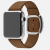 Apple Watch (38 mm) Paslanmaz Çelik Kasa ve Modern Tokalı Kahverengi Kayış Akıllı Saat