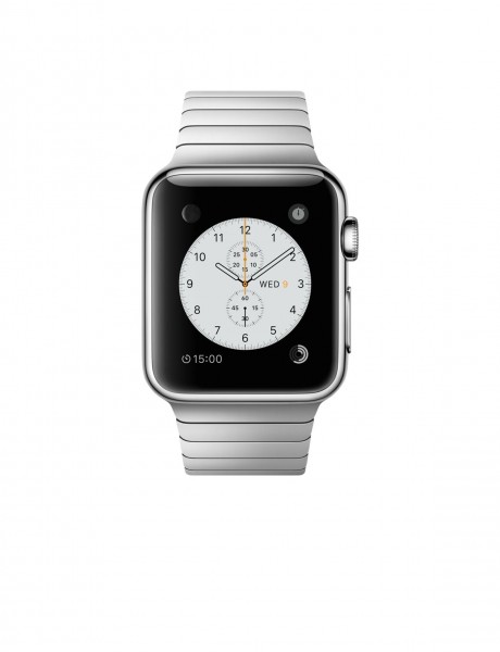 Apple Watch (38 mm) Paslanmaz Çelik Kasa ve Baklalı Model Paslanmaz Çelik Bilezik Akıllı Saat