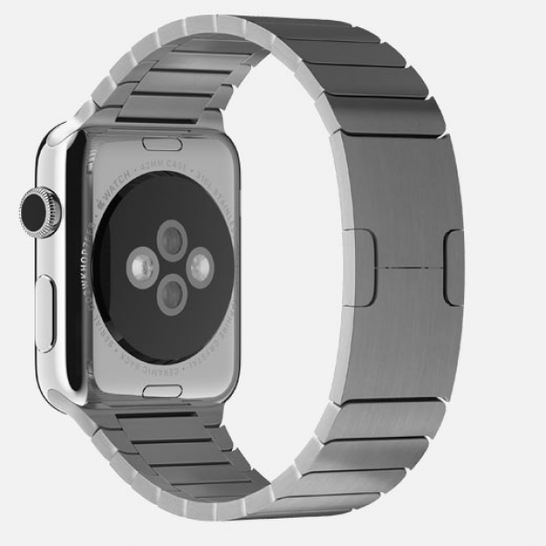 Apple Watch (38 mm) Paslanmaz Çelik Kasa ve Baklalı Model Paslanmaz Çelik Bilezik Akıllı Saat
