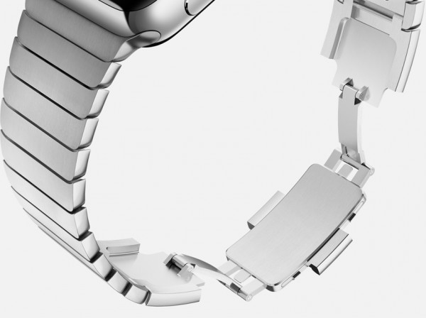 Apple Watch (38 mm) Paslanmaz Çelik Kasa ve Baklalı Model Paslanmaz Çelik Bilezik Akıllı Saat