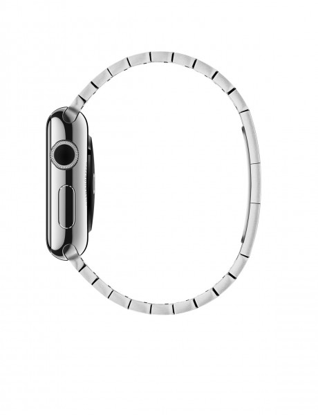 Apple Watch (38 mm) Paslanmaz Çelik Kasa ve Baklalı Model Paslanmaz Çelik Bilezik Akıllı Saat