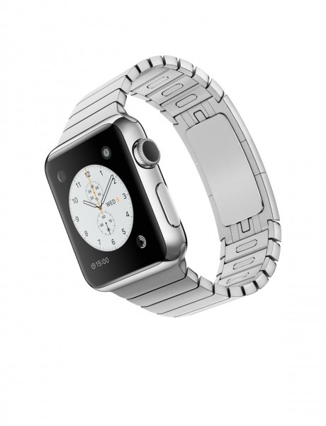 Apple Watch (38 mm) Paslanmaz Çelik Kasa ve Baklalı Model Paslanmaz Çelik Bilezik Akıllı Saat