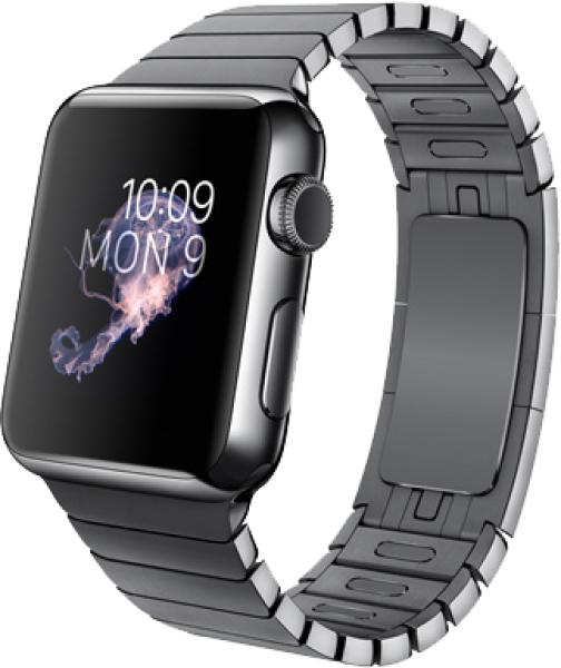 Apple Watch (38 mm) Uzay Siyahı Paslanmaz Çelik Kasa ve Baklalı Model Uzay Siyahı Paslanmaz Çelik Bilezik Akıllı Saat
